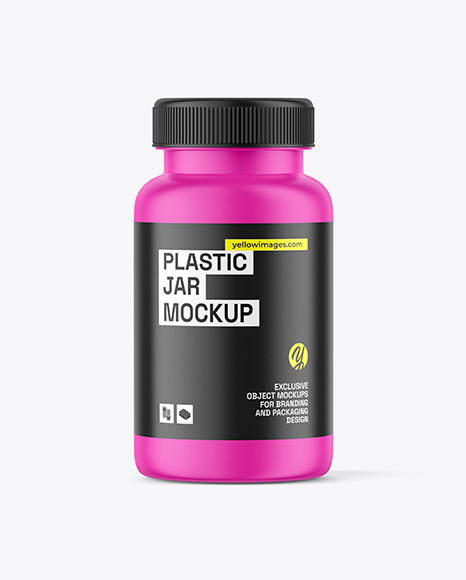 Matte Plastic Jar Mockup