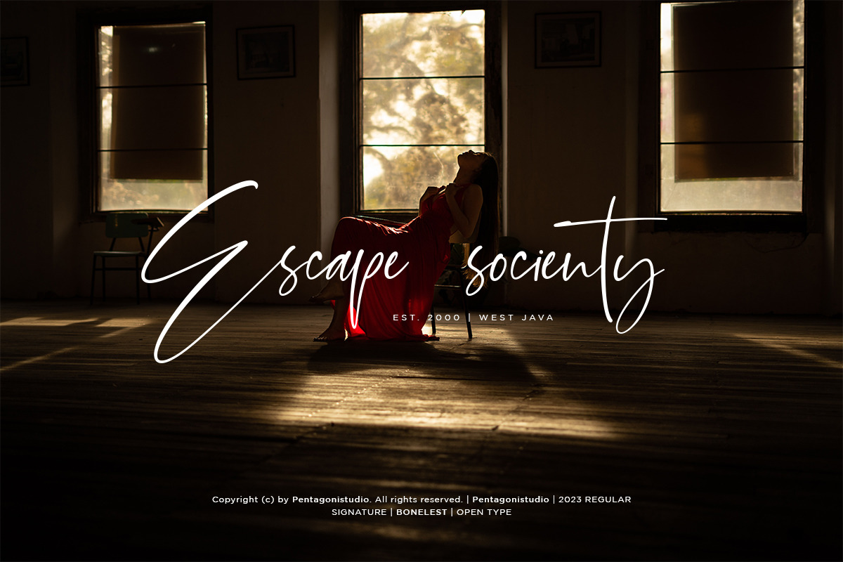 Bonelest Stylish Ligature on Yellow Images Creative Store