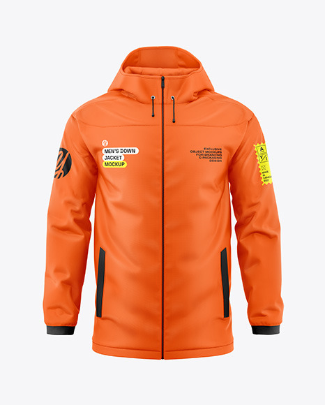 Men&#039;s Down Jacket Mockup - Front View