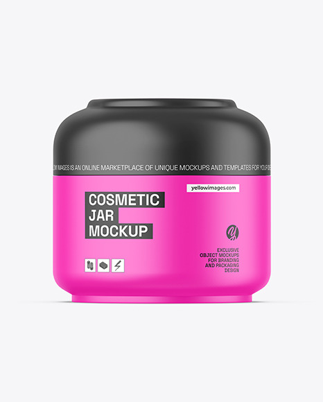 Matte Cosmetic Jar Mockup