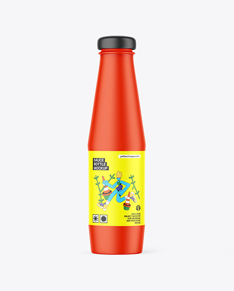 Matte Sauce Bottle Mockup