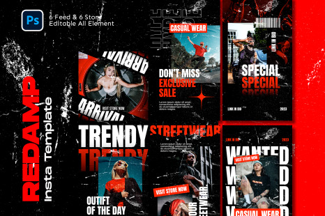 Redamp Hypebeast Instagram Template