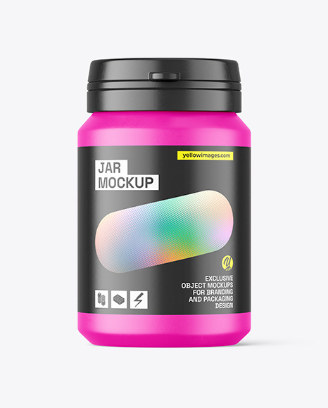 Matte Pills Jar Mockup