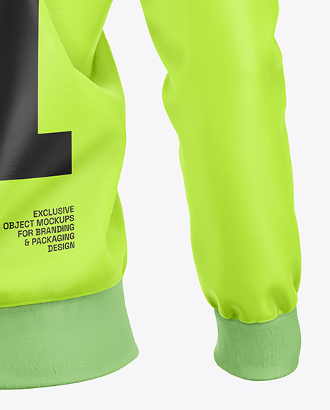 Men's Full-Zip Hoodie Mockup - Back View