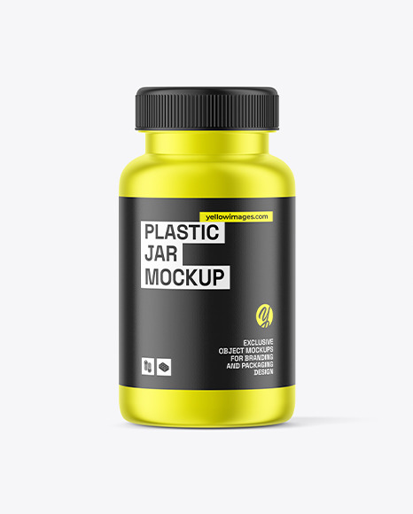 Metallic Plastic Jar Mockup