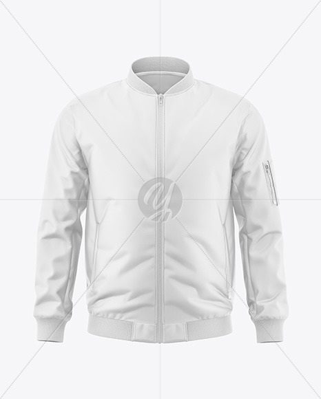 Men’s Bomber Jacket Mockup - Front View - Free Download Images High