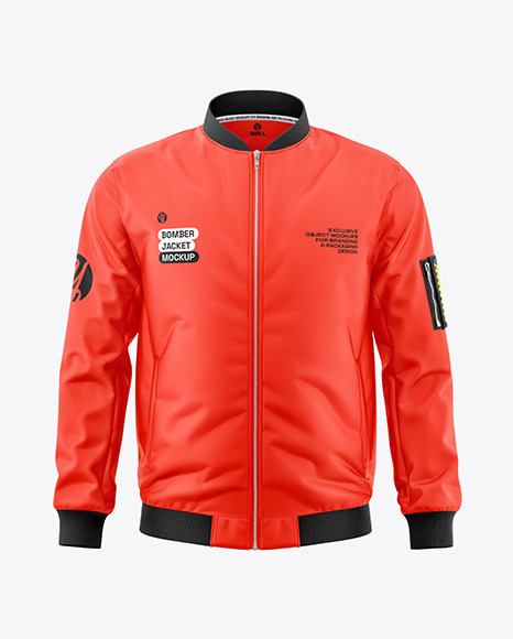 Men&#039;s Bomber Jacket Mockup - Front View