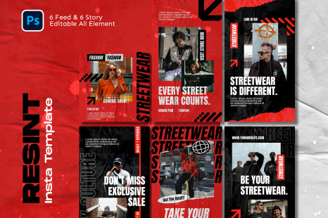 Resint Hypebeast Instagram Template