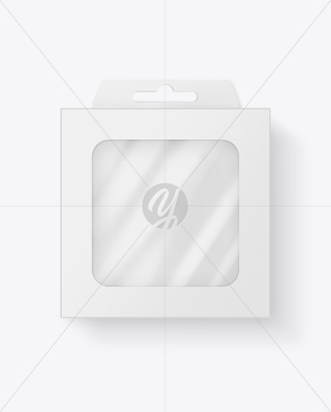 Empty Paper Box w/ Hang Tab Mockup
