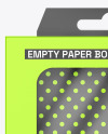 Empty Paper Box w/ Hang Tab Mockup