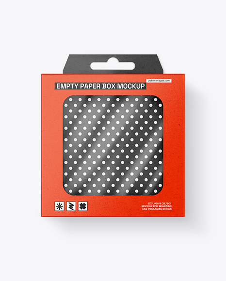 Kraft Empty Box w/ Hang Tab Mockup