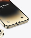 Two iPhone 14 Pro Max Gold Mockup