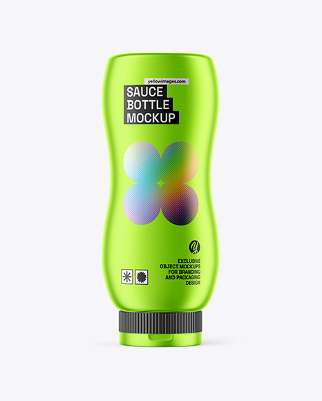 Metallized Sauce Bottle Mockup