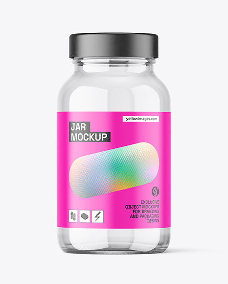 Clear Glass Jar Mockup