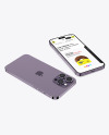 Two iPhone 14 Pro Max Deep Purple Mockup