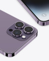 Two iPhone 14 Pro Max Deep Purple Mockup