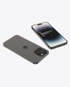 Two iPhone 14 Pro Max Space Black Mockup