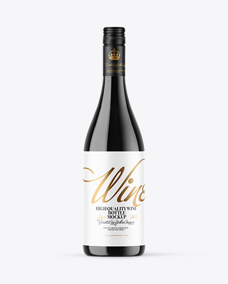 Dark Glass Wine Bottle Mockup