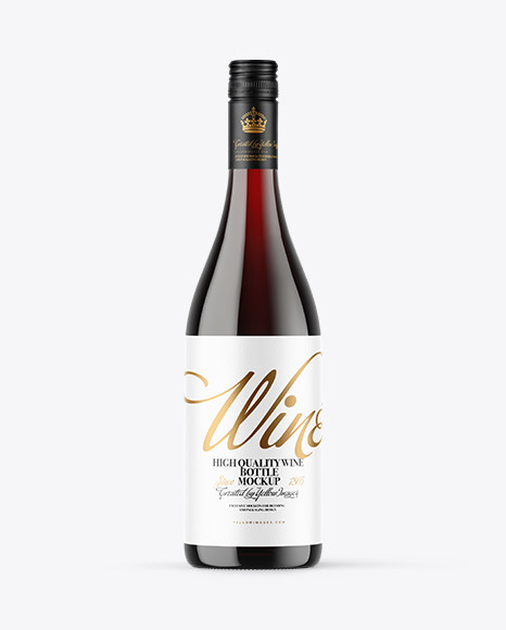 Antique Green Glass Red Wine Bottle Mockup
