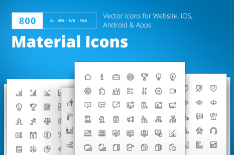 800 Material Design Icons