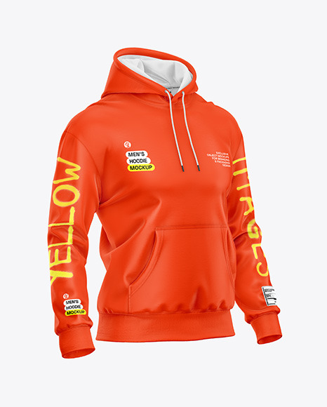 Men&#039;s Hoodie Mockup - Half Side View
