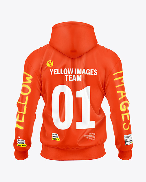 Men&#039;s Hoodie Mockup - Back View