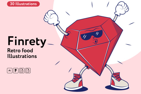 Finrety Finance Retro Illustrations