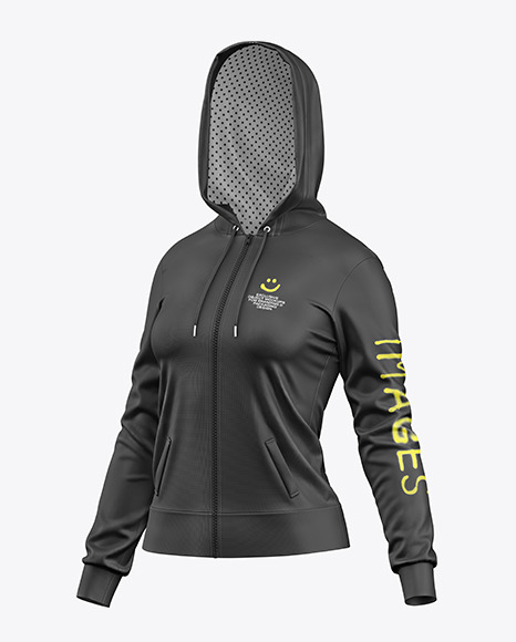Women’s Full-Zip Hoodie Mockup