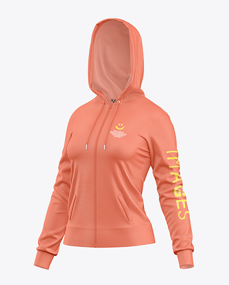 Women’s Full-Zip Hoodie Mockup