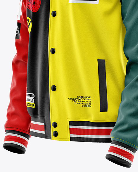 Varsity Bomber Jacket Mockup
