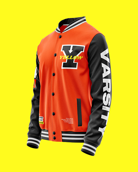 Varsity Bomber Jacket Mockup