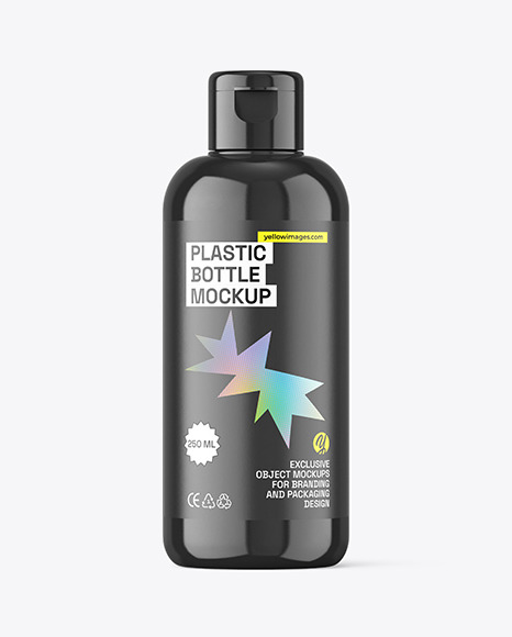 Glossy Plastic Bottle Mockup