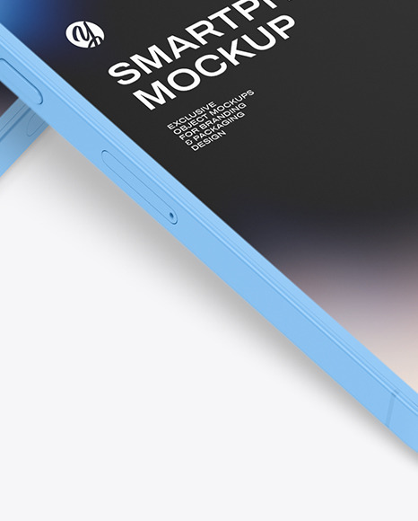 Two Clay iPhone 14 Pro Max Mockup
