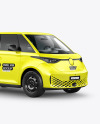 Electric Panel Van Mockup - Half Side View