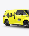 Electric Panel Van Mockup - Half Side View