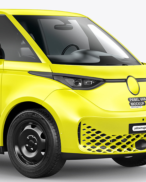 Electric Panel Van Mockup - Half Side View