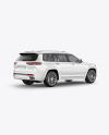 Luxury SUV Mockup - Back Half Side View