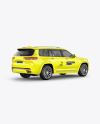 Luxury SUV Mockup - Back Half Side View