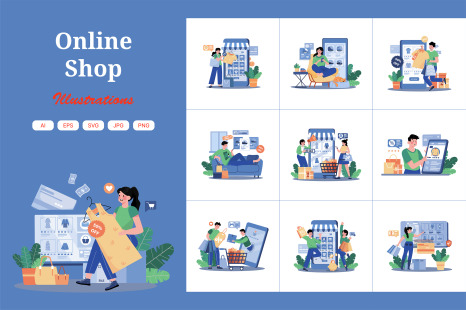 M648_Online Shop Illustration Pack