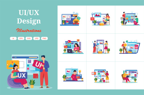 M653_UI/UX Design Illustration Pack