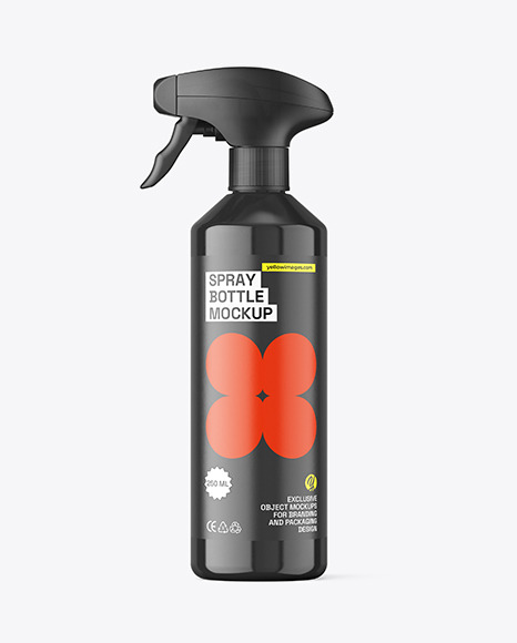 Glossy Plastic Spray Bottle Mockup