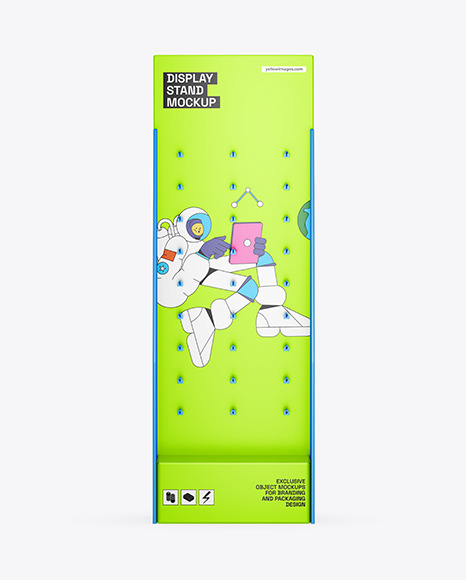 Metallic Display Stand Mockup