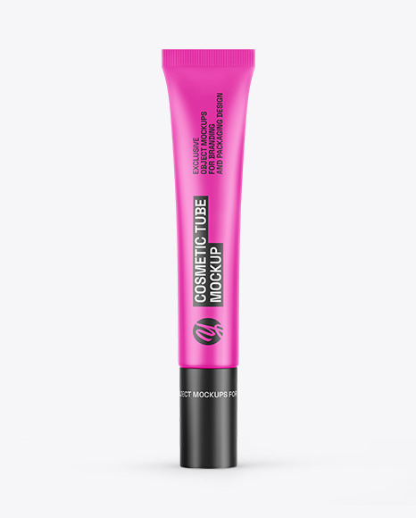 Glossy Cosmetic Tube Mockup