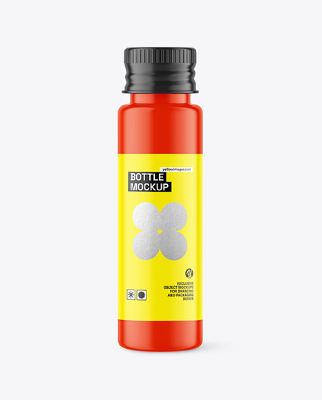 Matte Bottle With Label Mockup