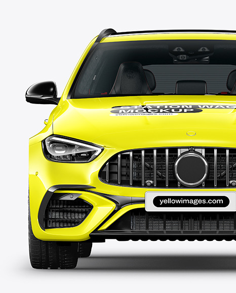 Station Wagon Mockup - Front View