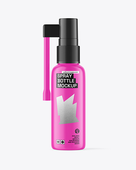 Matte Spray Bottle Mockup