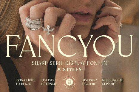 Fancyou - Sharp Serif Display Fonts Family