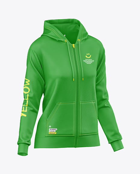 Women’s Full-Zip Hoodie Mockup