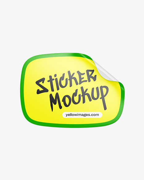 Glossy Sticker Mockup