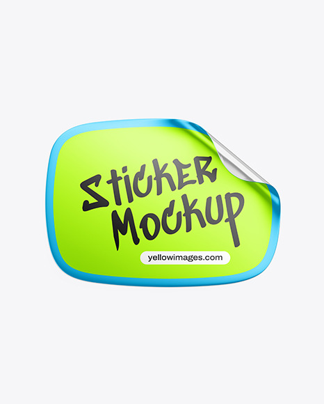 Metallic Sticker Mockup